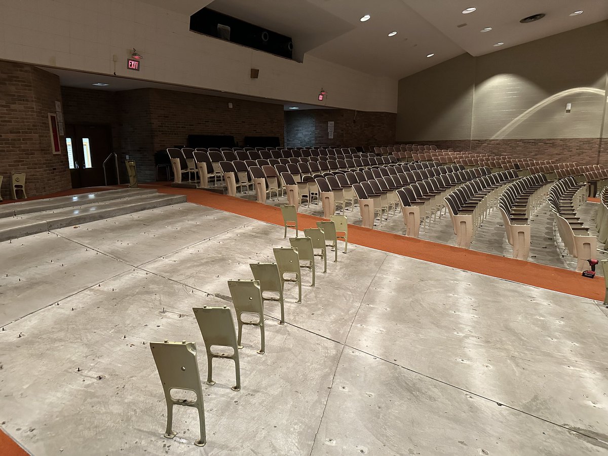 BereaCSD's tweet photo. Much needed renovations to Berea-Midpark Middle School’s auditorium are underway! https://t.co/HhEuAFLflP