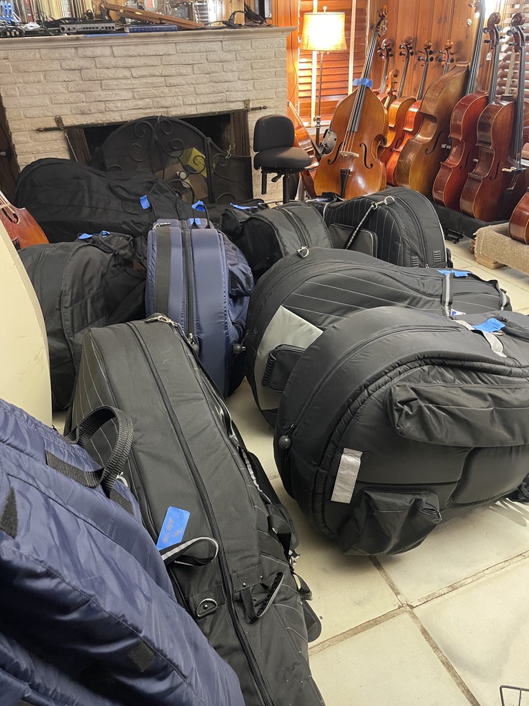 MiamiString's tweet photo. The showroom post-ISB. Time to get everything set in place again following a busy week in Michigan. #ISB2023 

#miamistring #luthier #bass #doublebass https://t.co/stMNAB9Dbg