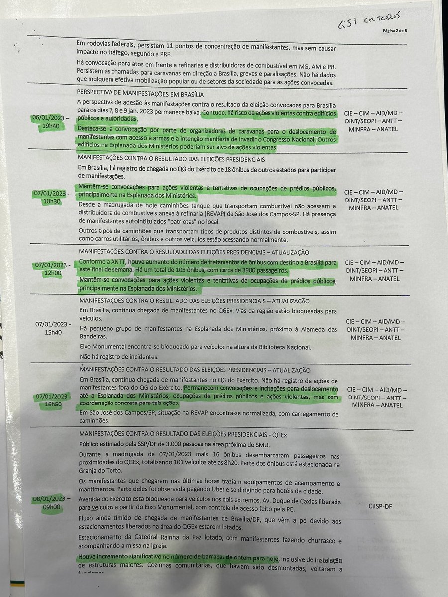 marcosdoval's tweet image. 🚨 ATENÇÃO 🚨 SEGUE O RELATÓRIO DA ABIN. Todos vocês irão ver a prevaricação dos ministros Flávio Dino, Gdias, Alexandre de Moraes e do presidente Lula!  Agora vocês irão entender o medo que o governo do Lula estava e porque eles estavam tentando de tudo para não ter a CPMI!…