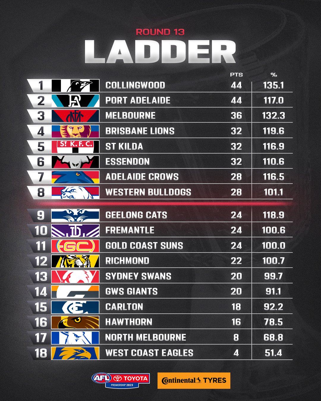 AFL on X: Thoughts on your team in round 13? 🤔  /  X