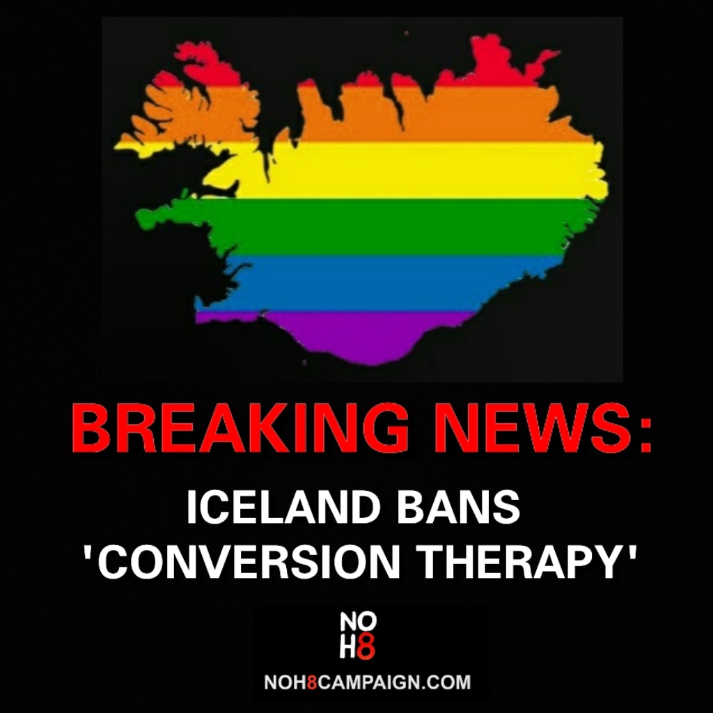 BREAKING: #Iceland bans 'conversion therapy' #NOH8 🇮🇸