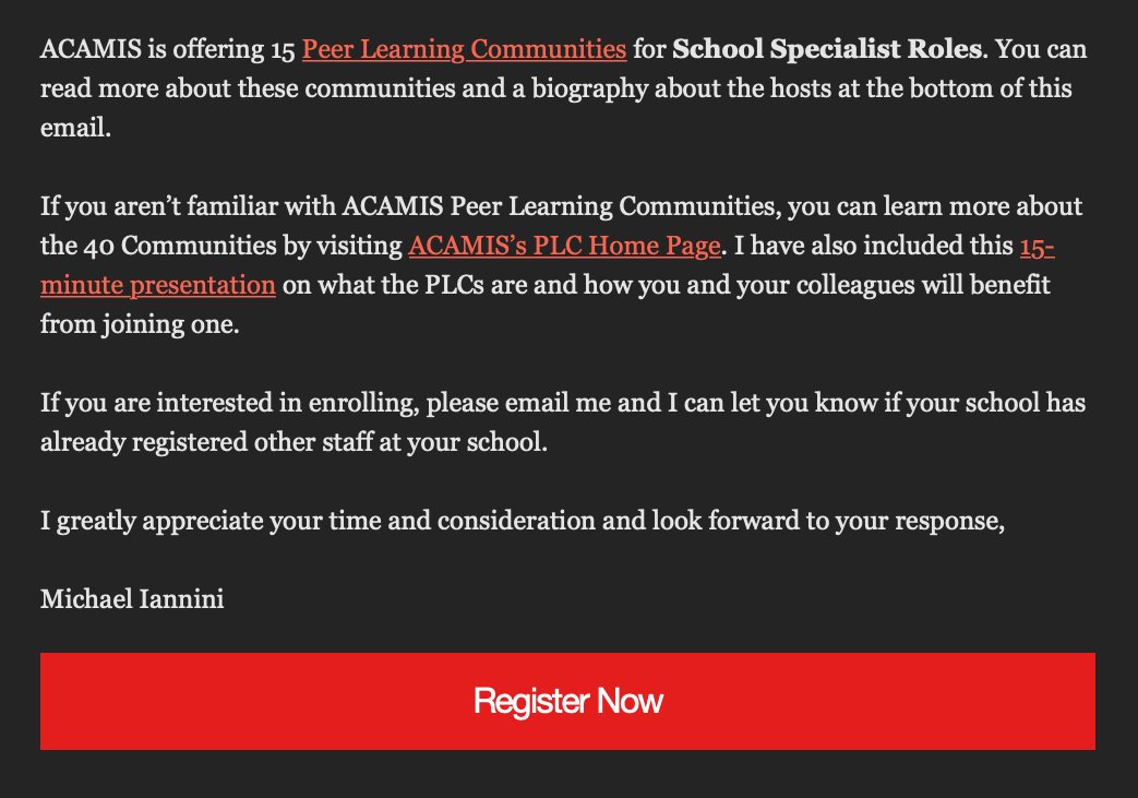DoakShannon's tweet image. Looking forward to hosting this #PLC for @theACAMIS For #TechDirectors and #TechCoordinators. #PD #PLN #ProfessionalDevelopment