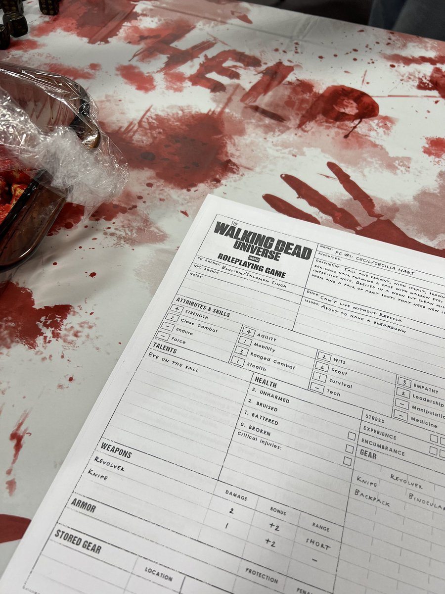 GamingGeekSt's tweet image. Playing the @FreeLeaguePub TTRPG of @WalkingDead_AMC is the the best way to celebrate a birthday! Episode up next week!