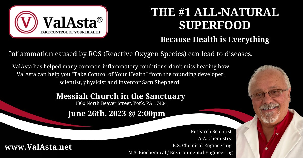 Pennsylanvia  Residents
Save this Date to Meet
ValAsta's
Sam Shepherd