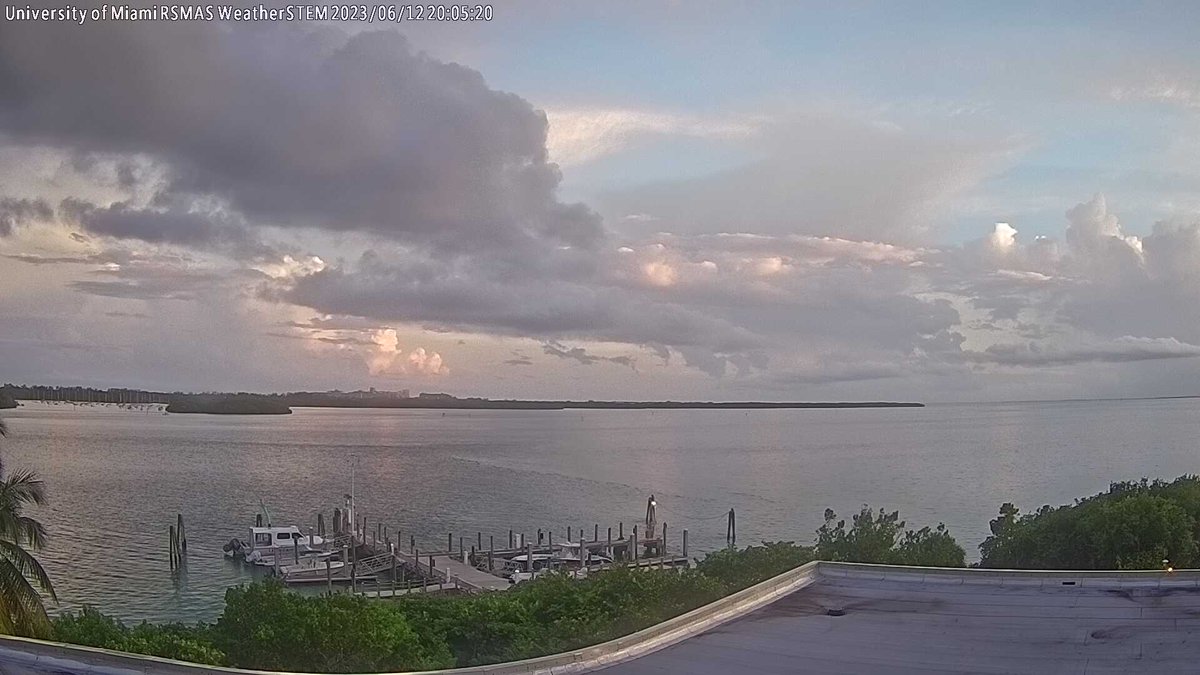 RSMASWxSTEM's tweet photo. U of Miami Rosenstiel School at sunset and it's 83.4 F. https://t.co/U2qbrMLAaM