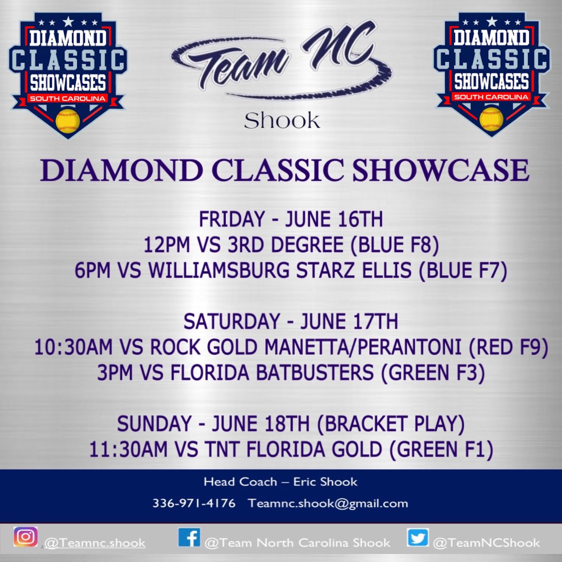 Team North Carolina Shook (@teamncshook) on Twitter photo Looking forward to another exciting weekend on the field in Duncan, SC! All games will be played at Tyger River Park and streamed live on FB. We hope to see you there!! #TeamNC #TeamNCShook <a href="/TeamNCSoftball/">Team North Carolina Softball</a> Looking forward to another exciting weekend on the field in Duncan, SC! All games will be played at Tyger River Park and streamed live on FB. We hope to see you there!! #TeamNC #TeamNCShook <a href="/TeamNCSoftball/">Team North Carolina Softball</a>