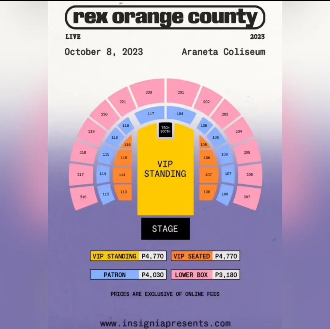 Philippine Concerts on Twitter "rex orange county live in Manila on October 8, 2023 at