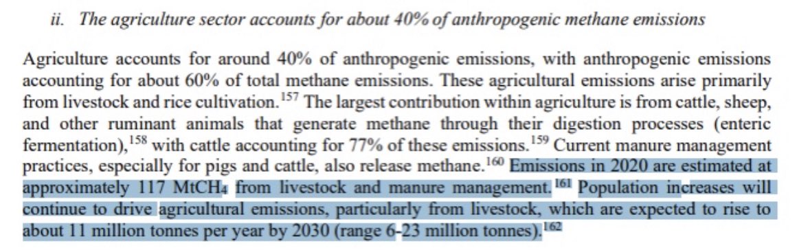 NicholasDCarter's tweet photo. Cattle alone represent at least 30% of all human-caused methane &amp; it’s projected to increase.

Agriculture as a whole represents 40%; 77% of that from cattle.

The deceptive spin that it’s biogenic &amp; perfectly cycled is a ploy to delay change.

&amp; this ⬇️
https://t.co/skR1ZXkG0U https://t.co/GKCWBX4slP