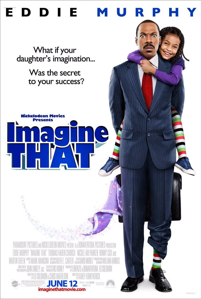 🎬MOVIE HISTORY: 14 years ago today, June 12, 2009, the movie ‘Imagine That’ opened in theaters!

#EddieMurphy #ThomasHadenChurch #YaraShahidi #MarinHinkle #RonnyCox #StephenRannazzisi #NicoleAriParker #DeRayDavis #VanessaAWilliams #MartinSheen #LaurenWeedman #StephenRoot