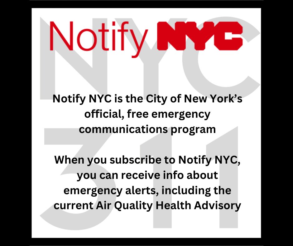 nyc311's tweet photo. #NotifyNYC is the City of New York’s official, free emergency communications program. When you subscribe to Notify NYC, you can receive information about emergency alerts &amp; important City services.

Sign up for Notify NYC at https://t.co/VRJ5XBxEkI.

@NotifyNYC https://t.co/A5Oo102h7V