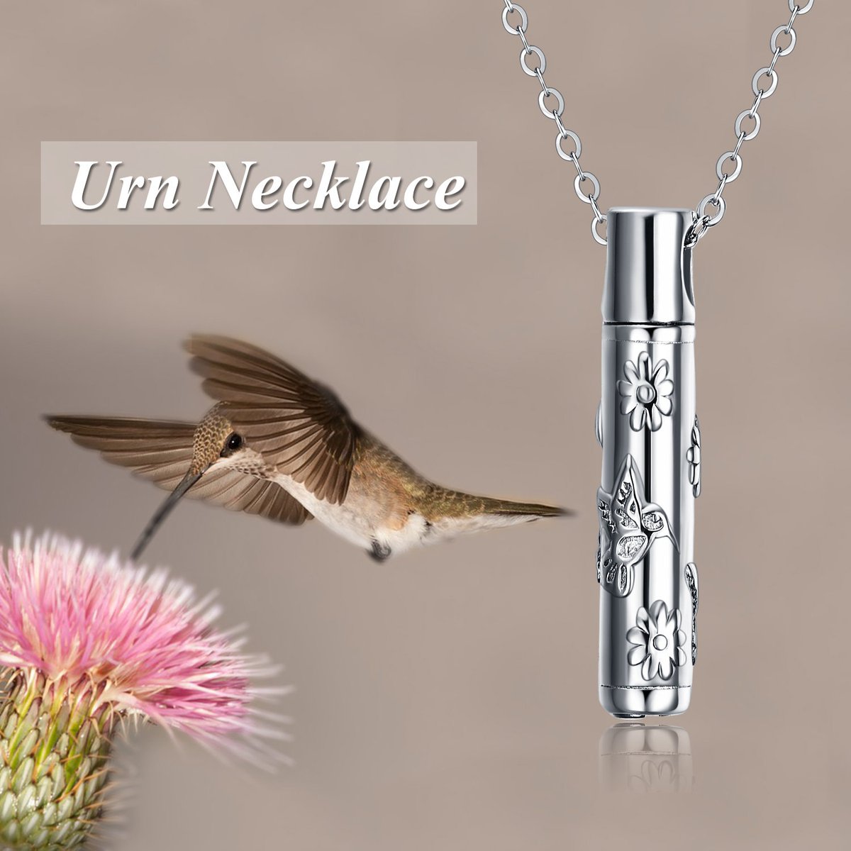 Excited to share the latest addition to my #etsy shop: Hummingbird Urn Necklace for Cremated Ashes etsy.me/3CnoSun #silver #griefmourning #necklace #unisexadults #steel #human #minimalist #recycledmetal #urnforhumanashes