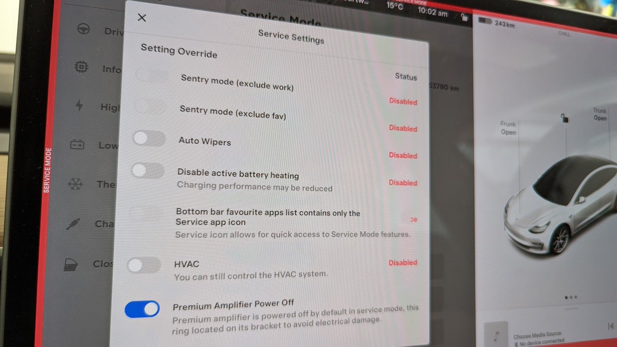 techAU's tweet photo. Final one.. the Service Mode icon.. 
FYI - if you set a speed limit for Service.. they can turn it off. #ServiceMode https://t.co/2Mpdd5k72s