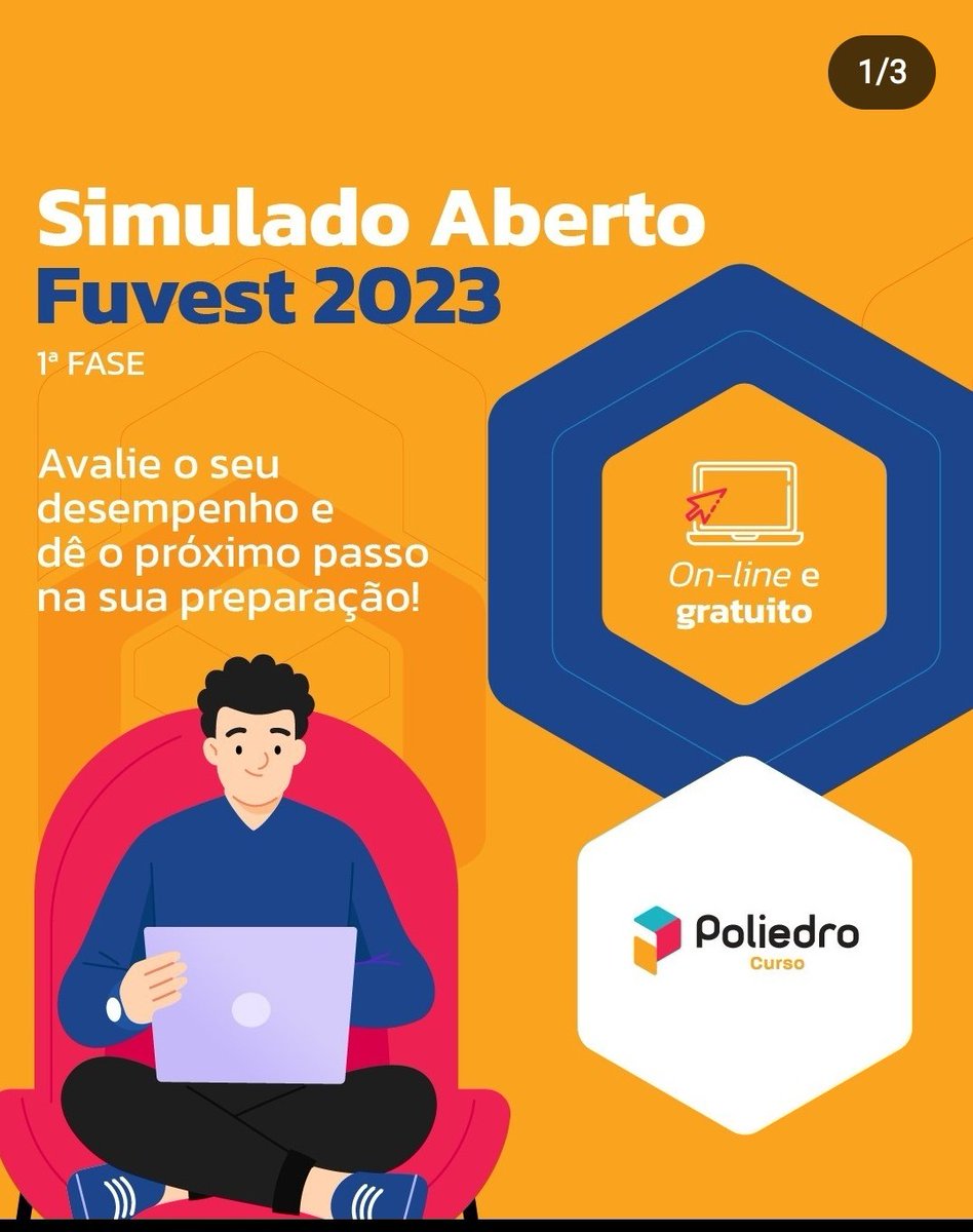 worldoflet's tweet image. Cadê os uspianos ? 
O poliedro vai realizar um simulado gratuito fuvest, online e gratuito. 
Informações: