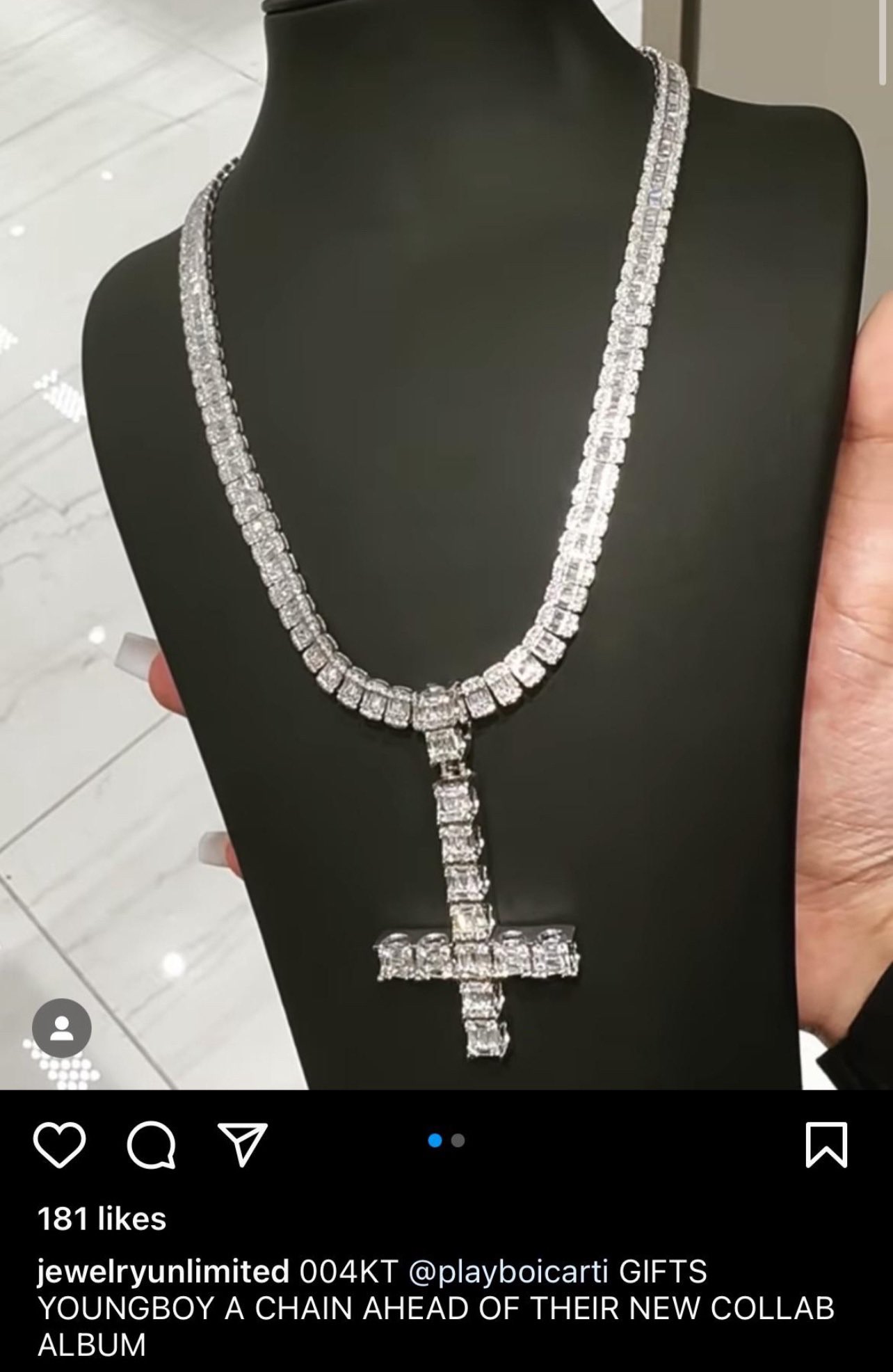 OnThinIce on X: Playboi Carti posts a picture of NBA Youngboy on his story  & gifts Youngboy a chain ahead of their COLLAB album according to  Jewelry Unlimited 🫨  / X