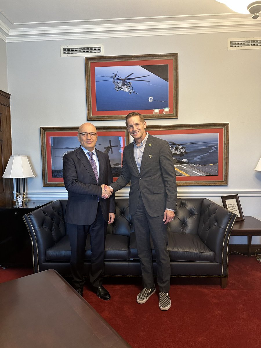 FurqatSidiq's tweet photo. Had a productive meeting w/ @RepMcCormick discussing regional coop & Uzbekistan's role in ensuring stability in Central Asia. Delighted to have his support in developing relations btwn countries, esp in trade and repealing #JacksonVanik Amendment w/ respect to 🇺🇿. https://t.co/7IKPsaDKZJ