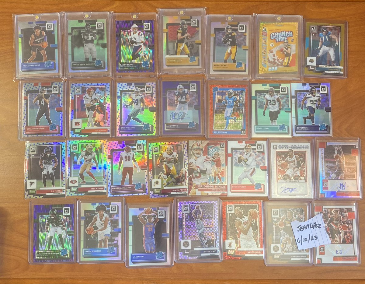 Jeanka89's tweet photo. @Iminsearchof DM is key
Paolo RR Holo $50
Pickett lot $100
Ridder stars ✨ SSP $75 https://t.co/uhgFG8tkaE