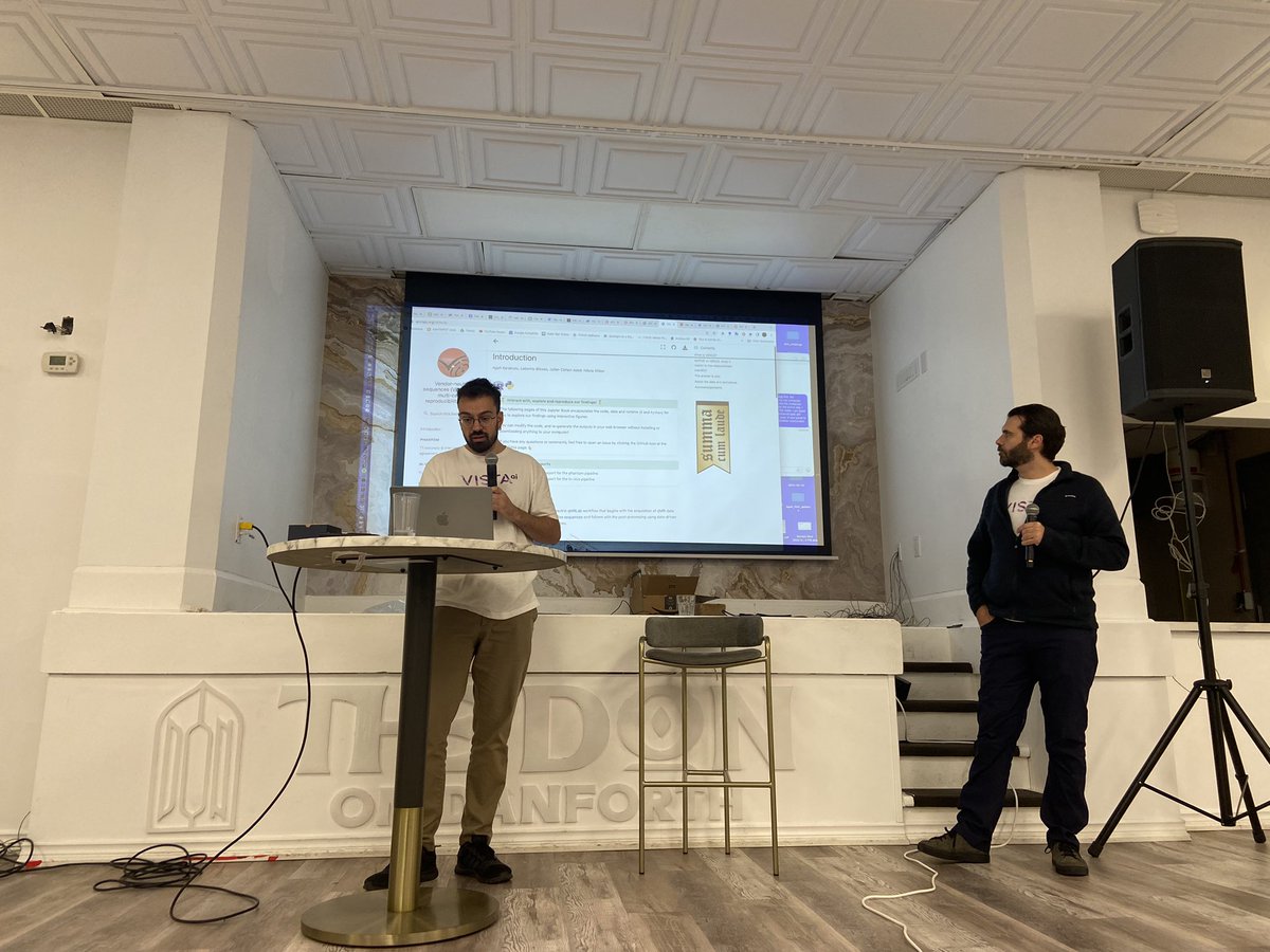BlosteinNadia's tweet photo. 1/5 To close off the #MRathon, @Stikov and @agahkarakuzu (somehow still standing in the aftermath of a raging @mrm_highlights party), team up to present @NeuroLibre.
This is the culmination of YEARS of hard work and reflections upon how to improve scientific publishing. 📕🍁 https://t.co/CROIuFyxUU