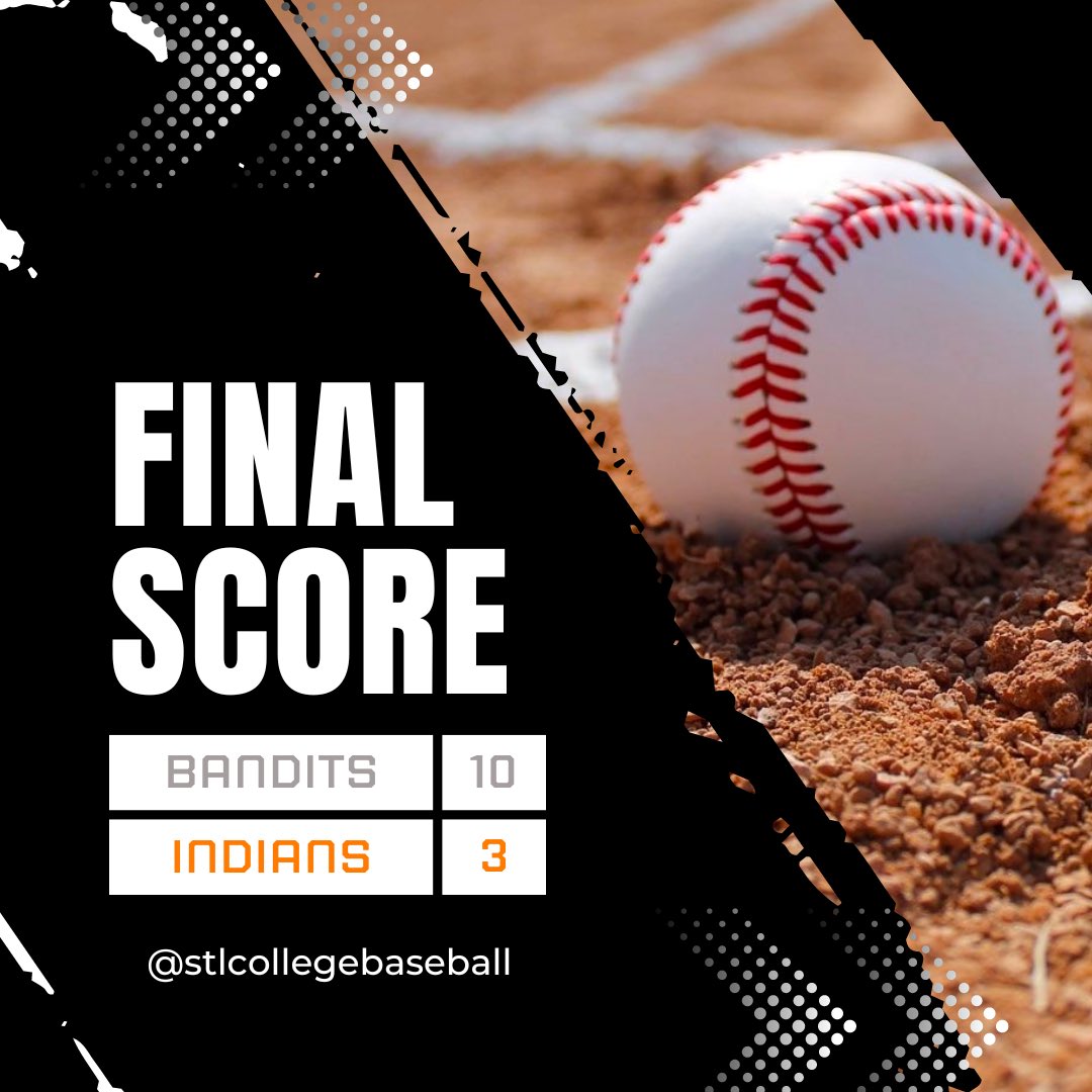 St. Louis Metro Collegiate Baseball League (@stlcollegebb) on Twitter photo Bandits win 10-3 over Indians
Bandits,
<a href="/mbonczkowski3/">Mitchell Bonczkowski</a> 1-2 w/ 4RBI & BB <a href="/STLCCBaseball/">St. Louis CC Archers Baseball</a> <a href="/UMSLBSB/">UMSL Baseball</a>
<a href="/brandon_hebrank/">Brandon Hebrank</a> 1-2 w/ 2R, RBI, & BB <a href="/RUHawksbaseball/">Rockhurst Baseball</a>
<a href="/LukeWSmith2021/">Luke W. Smith</a> 1-2 w/ R & 2BB <a href="/FBUBaseball/">Fontbonne Baseball</a>
Indians,
<a href="/MuselAlex/">Alex Musel</a> 2-2 w/ R <a href="/HendrixBaseball/">#RollDrix</a>
<a href="/grantm555/">Grant Meert</a> 2-3 w/RBI <a href="/JHUBaseball/">Johns Hopkins Baseball</a> Bandits win 10-3 over Indians
Bandits,
<a href="/mbonczkowski3/">Mitchell Bonczkowski</a> 1-2 w/ 4RBI & BB <a href="/STLCCBaseball/">St. Louis CC Archers Baseball</a> <a href="/UMSLBSB/">UMSL Baseball</a>
<a href="/brandon_hebrank/">Brandon Hebrank</a> 1-2 w/ 2R, RBI, & BB <a href="/RUHawksbaseball/">Rockhurst Baseball</a>
<a href="/LukeWSmith2021/">Luke W. Smith</a> 1-2 w/ R & 2BB <a href="/FBUBaseball/">Fontbonne Baseball</a>
Indians,
<a href="/MuselAlex/">Alex Musel</a> 2-2 w/ R <a href="/HendrixBaseball/">#RollDrix</a>
<a href="/grantm555/">Grant Meert</a> 2-3 w/RBI <a href="/JHUBaseball/">Johns Hopkins Baseball</a>