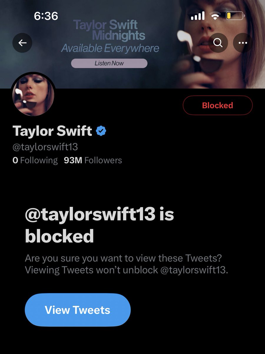 Taylor Swift me puso en lista de espera entonces yo bloqueé a Taylor Swift