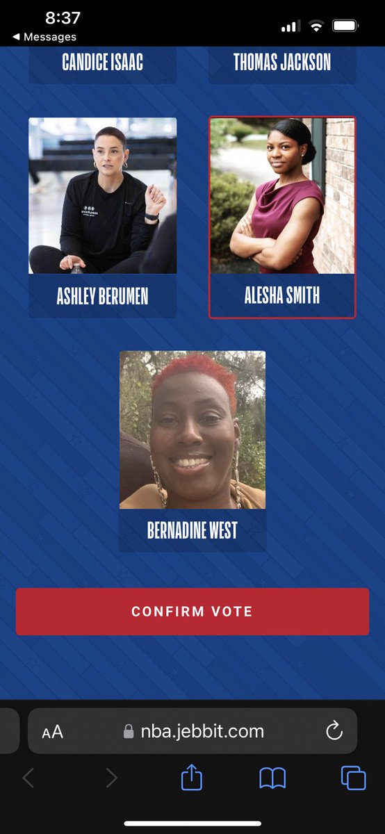 Go vote NOW! 

My money is on the home team Alesha Smith!! <a href="/peaceplayers/">PeacePlayers</a> BROOKLYN !!! 

 share.jebbit.com/share/64tEMhq4…