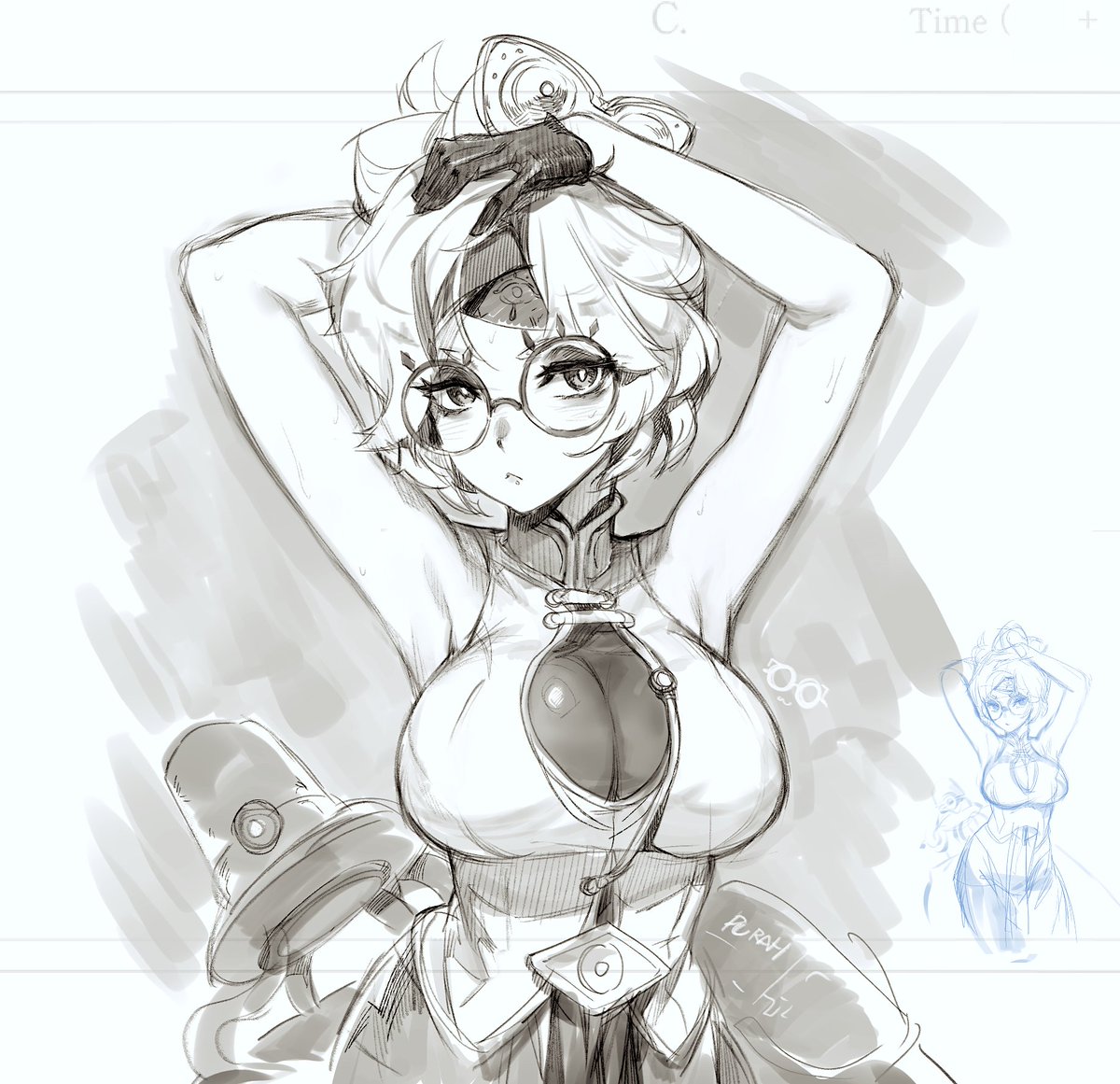 asuka111's tweet photo. sketch สาวแว่นสุดแซ่บใน Zelda ภาคใหม่
#Purah #PurahTOTK https://t.co/VCD7qbnsAz