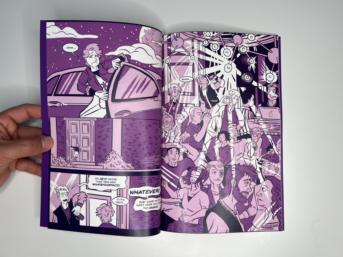lorryjamison's tweet photo. Hi I’m Lorry! Non-binary cartoonist and creator of PARTY ANIMALS, a spooky queer werewolf house party comic available NOW ON KICKSTARTER! Link in my bio to check it out and get yourself a copy. The craft that @kravencomics is adding to the print version+merch is top notch 💜💜💜 https://t.co/guPpG9VzBD