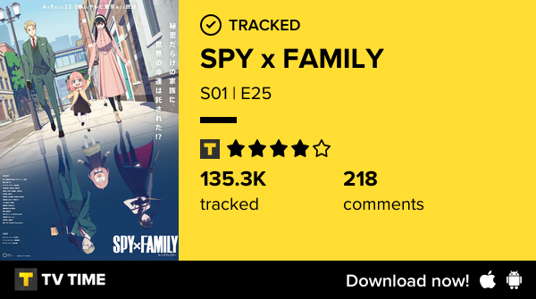 fariasmihh's tweet photo. I've just watched episode S01 | E25 of SPY x FAMILY! https://t.co/hoVga7qSEm #tvtime https://t.co/ilxBxIJKyj