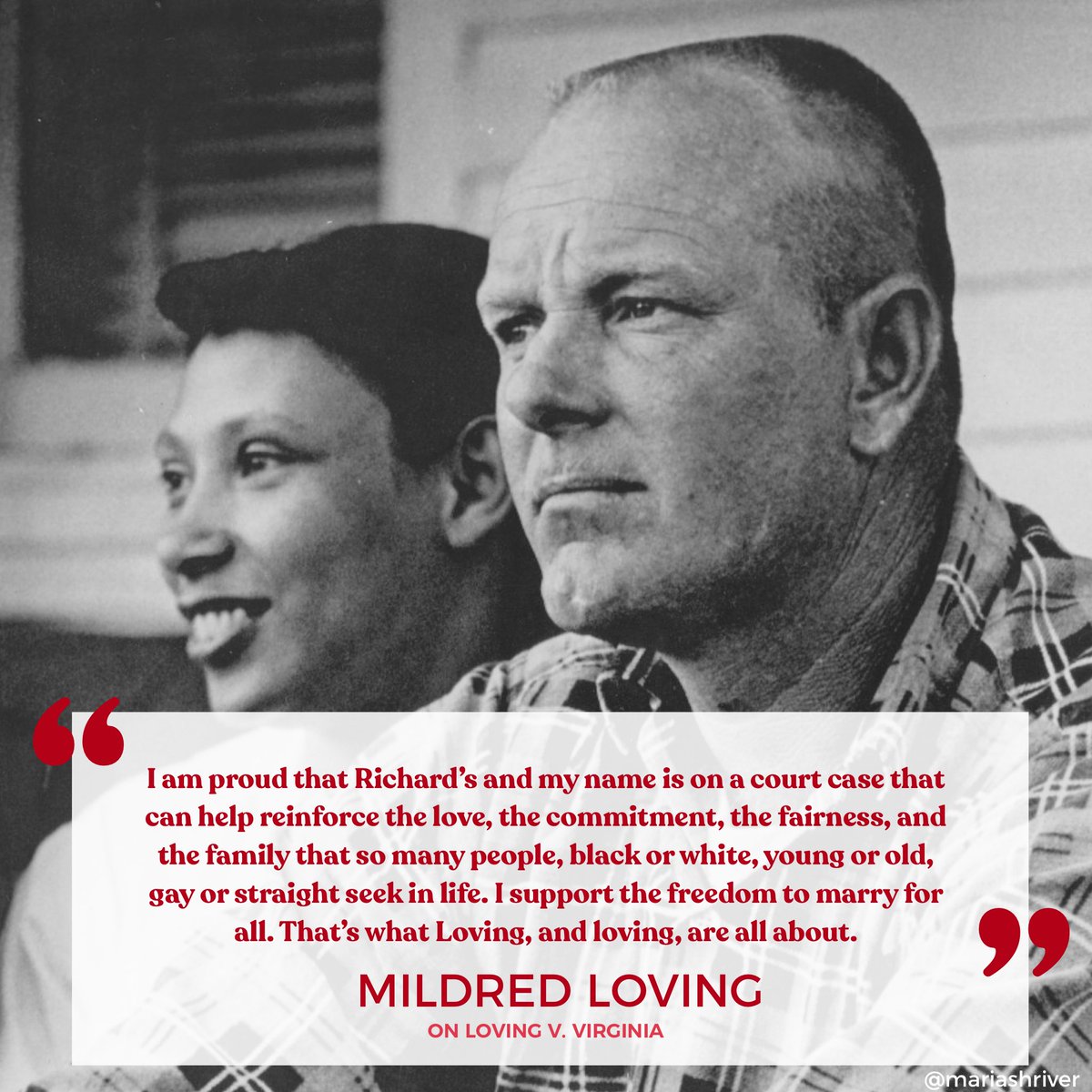 Today is #LovingDay, a celebration commemorating the day the Supreme Court struck down state bans against interracial marriage. It's named for the monumental case, #LovingvVirginia, and the interracial couple at its center, Richard and Mildred Loving. When they married in June of
