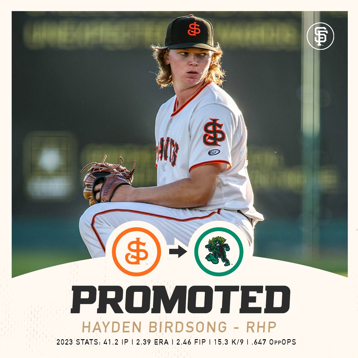 SFGProspects's tweet photo. Hayden Birdsong has been promoted to the @EugeneEmeralds https://t.co/A0JkdJwox1