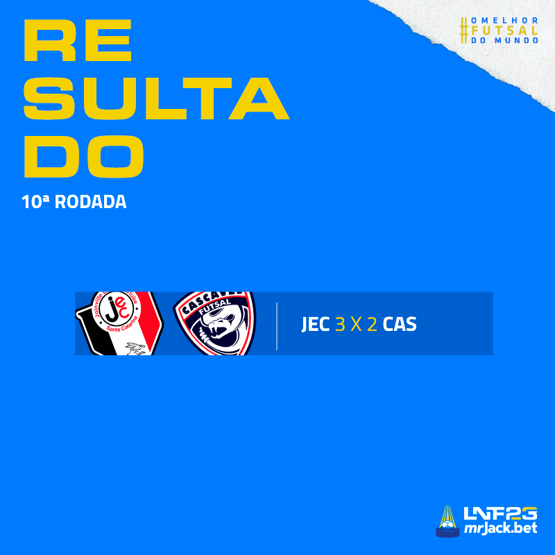 lnfontime's tweet photo. @jecfutsal vence o @CFutsalOficial. #LNFmrJackbet2023 #JECxCAS https://t.co/Q75ZV2dtbn