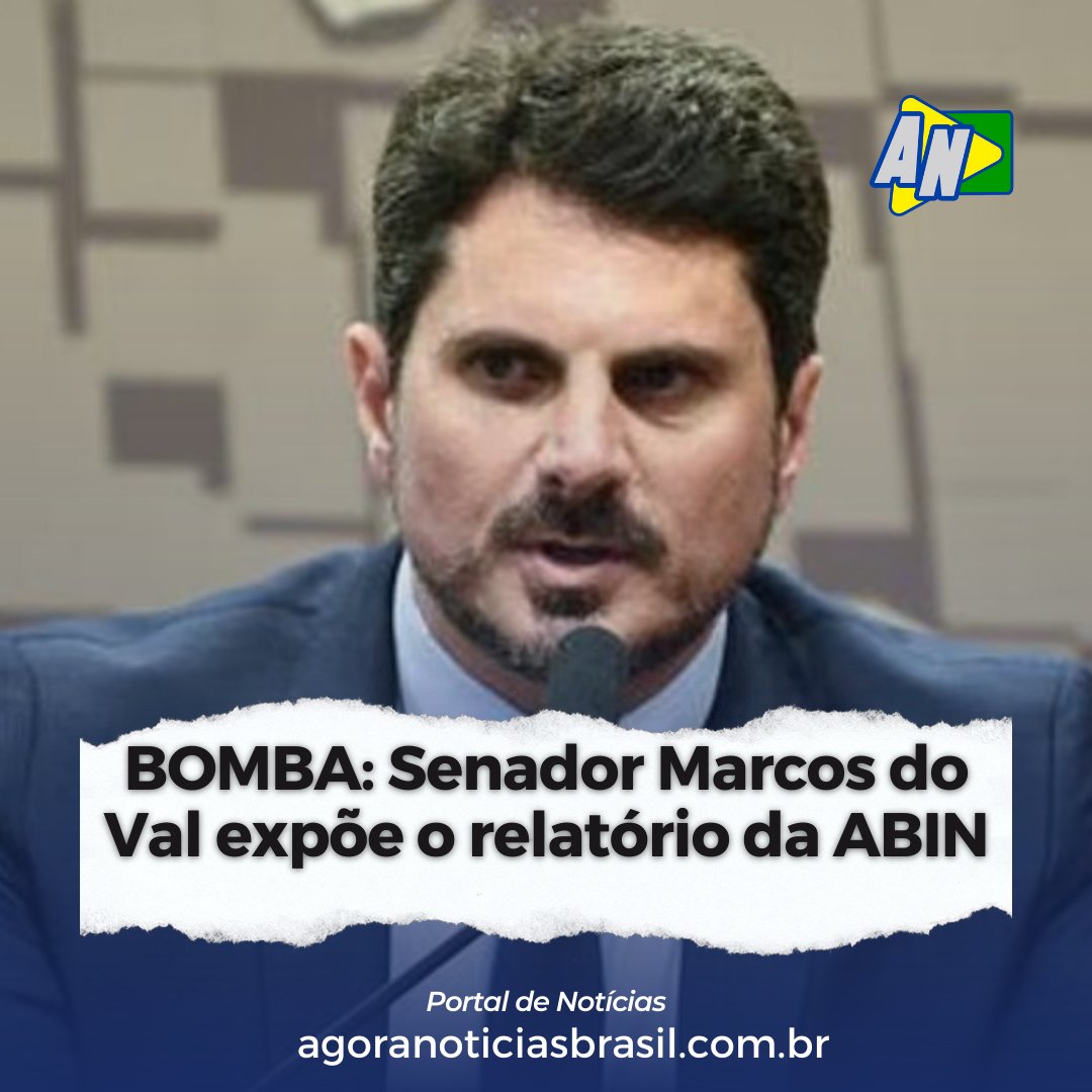 BOMBA: Senador Marcos do Val expõe o relatório da ABIN
agoranoticiasbrasil.com.br/bomba-senador-…