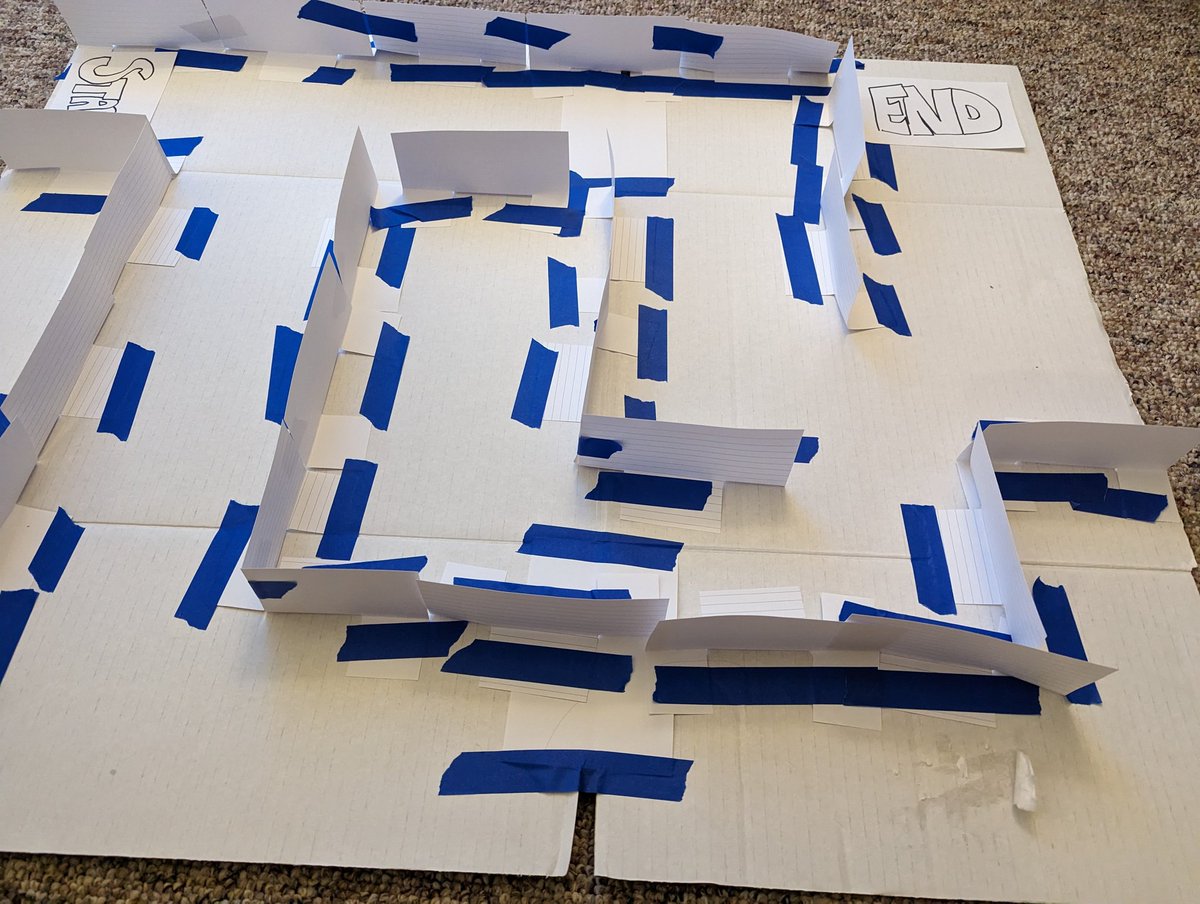 First maze ready for STEM camp 2023. Getting excited! #eyedge #criticalthinkjng #CS4all