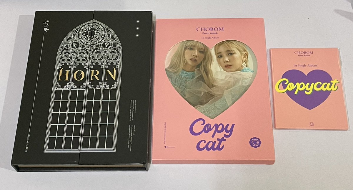 onlyeleven74's tweet image. wts apink 
• chobom copycat album + bomi pc &amp;amp; chorong qr pc 

wts 
• horn black 
• chobom copycat photobook
( copy / pink )
• chorong bomi copycat platform

wts apink copycat copy 
• chorong bomi unit pc
• bomi pc
• bomi message card 

#pasarapink @PasarApink @pasarkpopmy