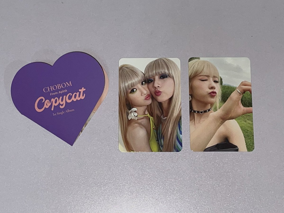 onlyeleven74's tweet image. wts apink 
• chobom copycat album + bomi pc &amp;amp; chorong qr pc 

wts 
• horn black 
• chobom copycat photobook
( copy / pink )
• chorong bomi copycat platform

wts apink copycat copy 
• chorong bomi unit pc
• bomi pc
• bomi message card 

#pasarapink @PasarApink @pasarkpopmy