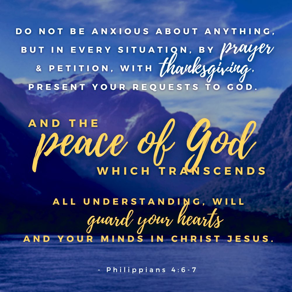 To be a Christian means to be adopted by God as His child🤍to have access to His unfailing love, power, strength, and peace. That's why, if we can come to embrace and trust in the promise of Philippians 4:6-7, it will change your life.

Amen 🙏🏼