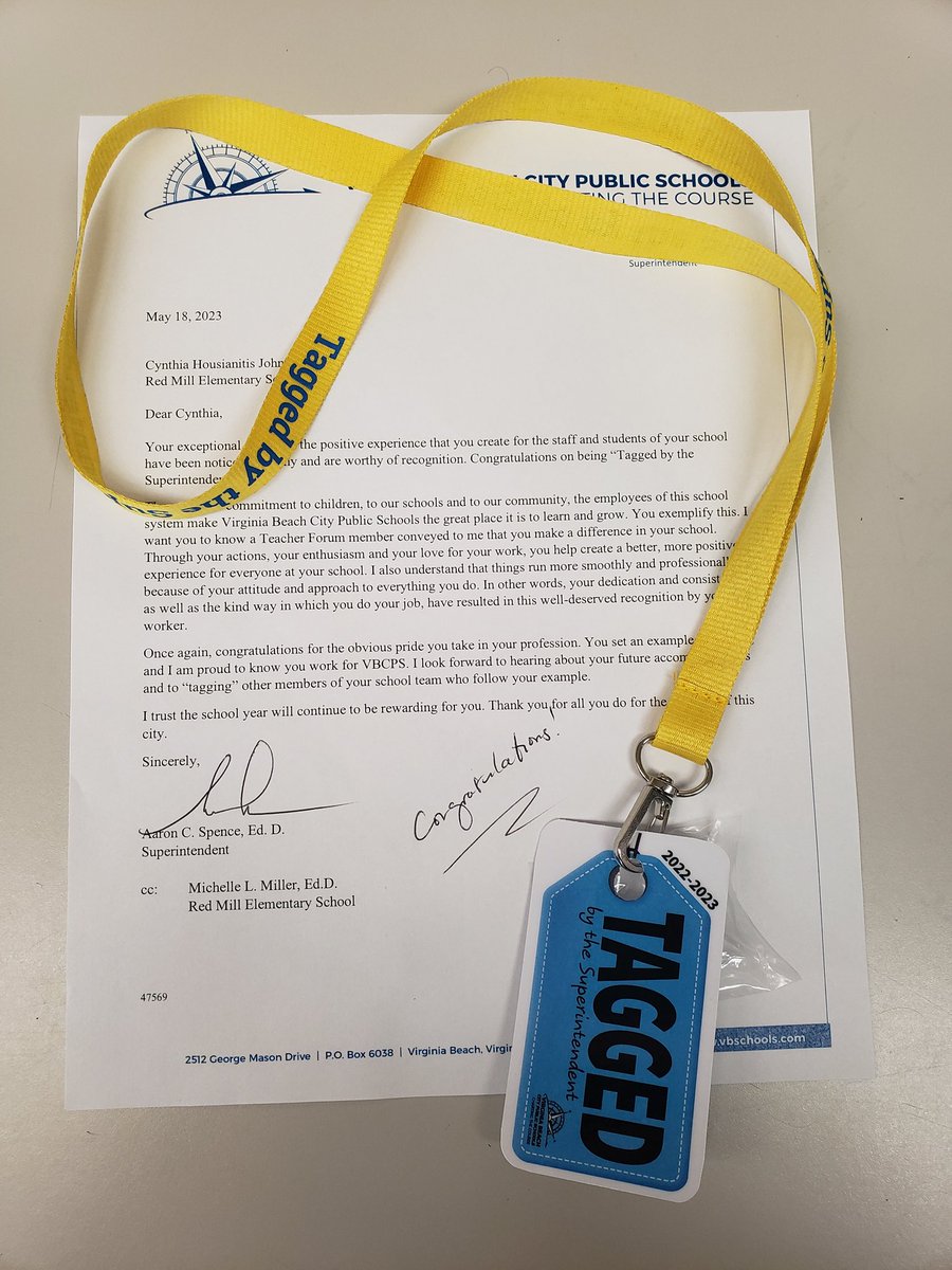 Cynthia Housianitis Johnston (@rmes_gifted) on Twitter photo Tagged by the Superintendent! Such an honor! <a href="/RedMillES/">Red Mill ES</a> @RMESPrincipal @RedMill_AP <a href="/VBGifted/">VBCPS Office of Gifted Programs</a> <a href="/BeachSupe/">Aaron Spence</a> Tagged by the Superintendent! Such an honor! <a href="/RedMillES/">Red Mill ES</a> @RMESPrincipal @RedMill_AP <a href="/VBGifted/">VBCPS Office of Gifted Programs</a> <a href="/BeachSupe/">Aaron Spence</a>