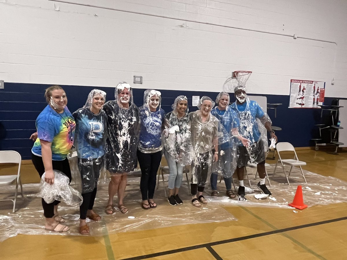 We are so proud of our students for being respectful, responsible, and safe! They earned to opportunity to pie their teachers and administrators! Way to go!🥧#pembrokepride #PBIS @krsimp22 @Mrs_StephLopez @amwetmore