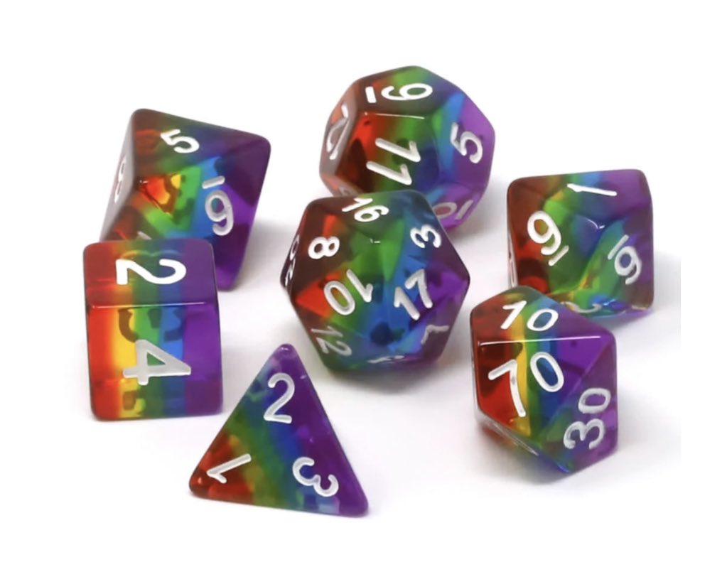 MoseyDm's tweet image. 🚨Dice alert! 🌈
To celebrate Pride Month I’m sending someone who likes this tweet a set of Pride Dice from @dieharddice 

I’ll pick a winner Friday 
Retweet is an extra entry 
You also have to be following me 
Also US only, sorry. 
Suck it prize bots!