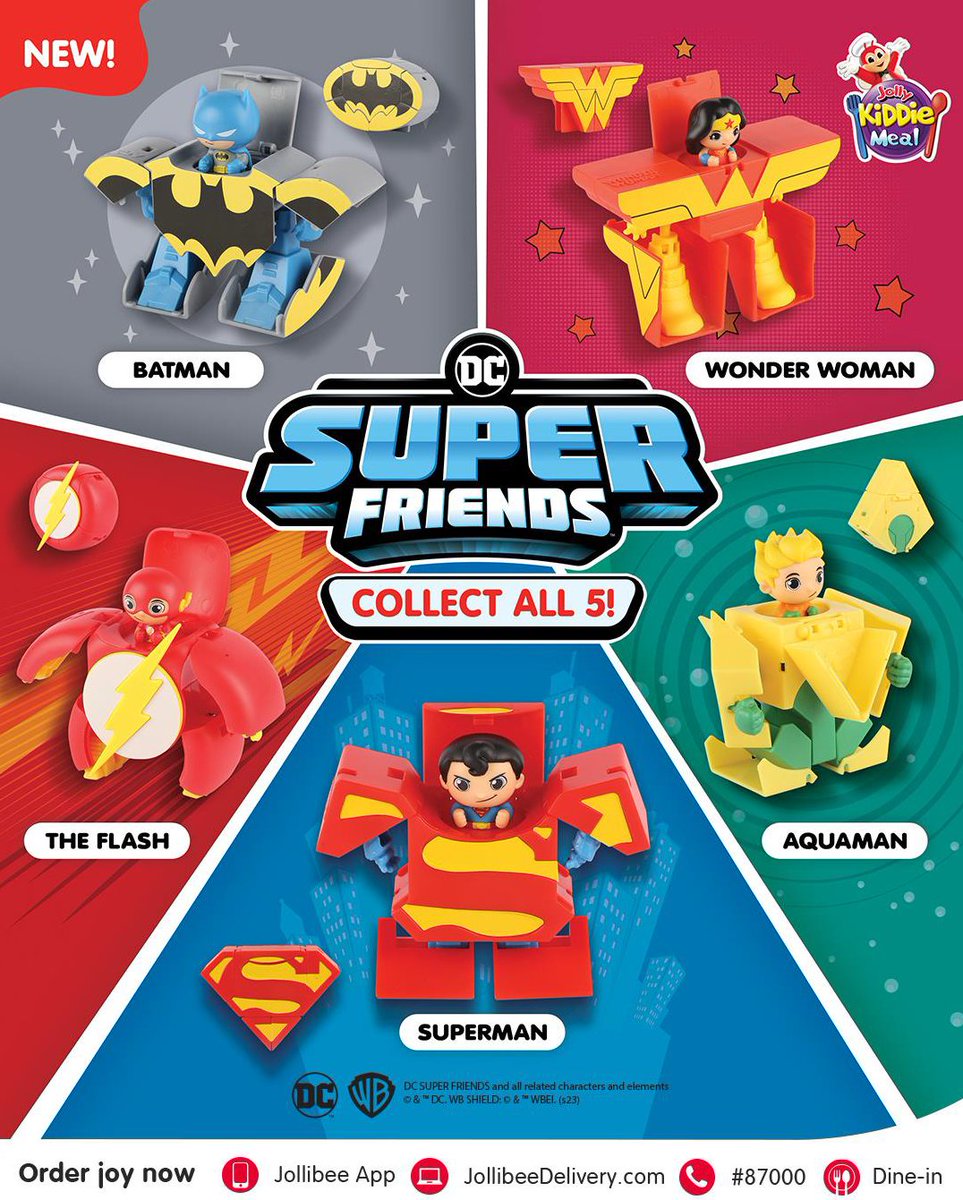 Save the day with the Jolly Kiddie Meal x DC Super Friends...