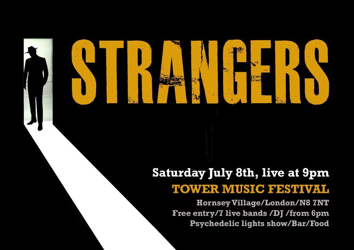 Saturday 8th July – TOWER MUSIC FESTIVAL, part of the Crouch End Festival. 7 great bands, live stage (open air), bar, food, 6pm-late. FREE. @CrouchEndLive @arthouseN8 @hornseychurch @HolyInnocentsN8 @harringeycounci @LondonLive @HamandHigh