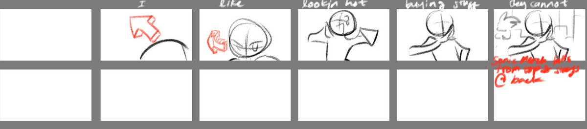 i have 2 storyboards for animatics that have been rotting in my brain for MONTHS and what have i done? worked on a different animation!!! the other 2 are big illustrations i wanted to work on but couldn't get the lineart right so they're stuck in sketch hell
