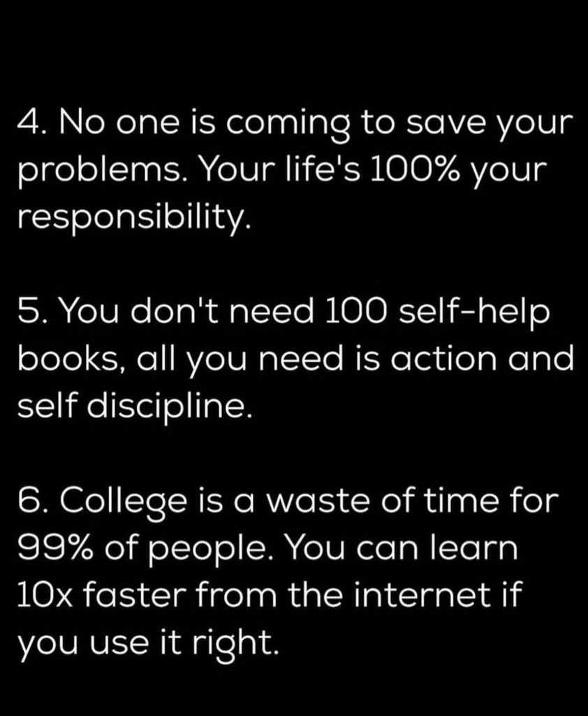 I may not agree with the 99%, but more 30-40% as 65+% of people work outside of their field of study.