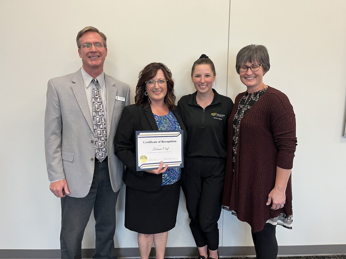 AndoverSchools's tweet image. Our BOE recognized outstanding accomplishments tonight:
- State Track &amp;amp; Field Champs from @AndoverHighKS and @ACHSJaguars 
- State Swim &amp;amp; Dive Champions from AHS
- Leslianne Craft of @ACMS_Jaguars, regional Principal of the Year
- @Schaefer_Arch, a district naming rights partner