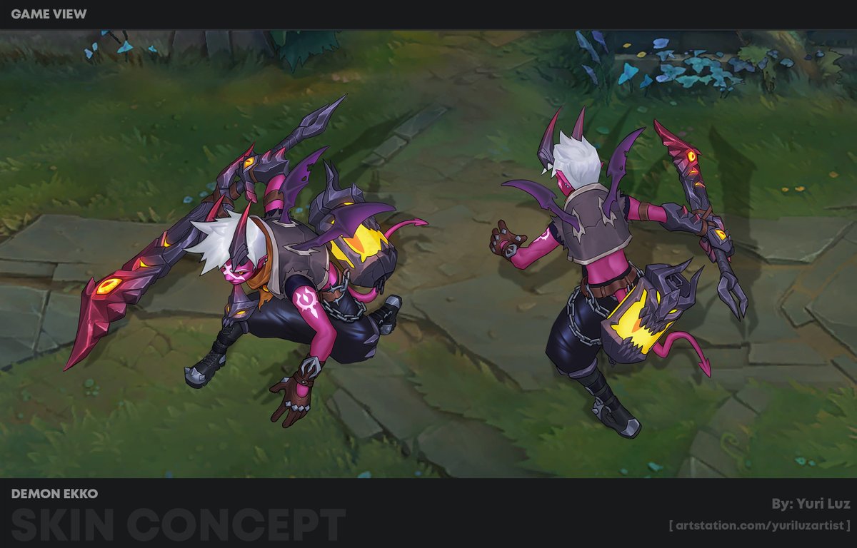 This is a skin idea I created for this character in the same vein as "Demon Vi". Hope you like it! 

Huge thanks to <a href="/TB_Choi12/">TBchoi</a> for the Character Concept Portfolio Mentorship!

artstation.com/artwork/blDB6g