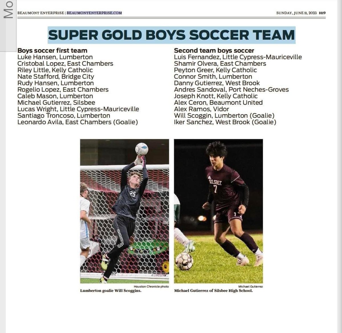 Congrats to our guys for making <a href="/Beaumont_Sports/">BmtEnterprise Sports</a> Super Gold!

1st Team
<a href="/crislopez6394/">Cristobal Lopez</a> 
<a href="/Rogelio0_0/">Rogelio Lopez</a>
<a href="/lavila0535/">leonardo avila</a> 

2nd Team
Shamir Olvera

Geaux Bucs!