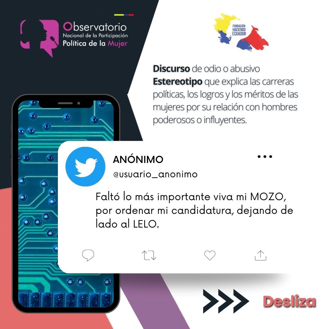 Obs_MujeresEc's tweet photo. 🚨Lanzamos nuestra voz de #ALERTA por la Violencia Política de Género en contra de la Candidata a la Presidencia @LuisaGonzalezEc
Esto sucede en redes! NO LO NORMALICEMOS. #SiTocanAUnaRespondemosTodas #SeguimosObservando https://t.co/YXrWQKx73t