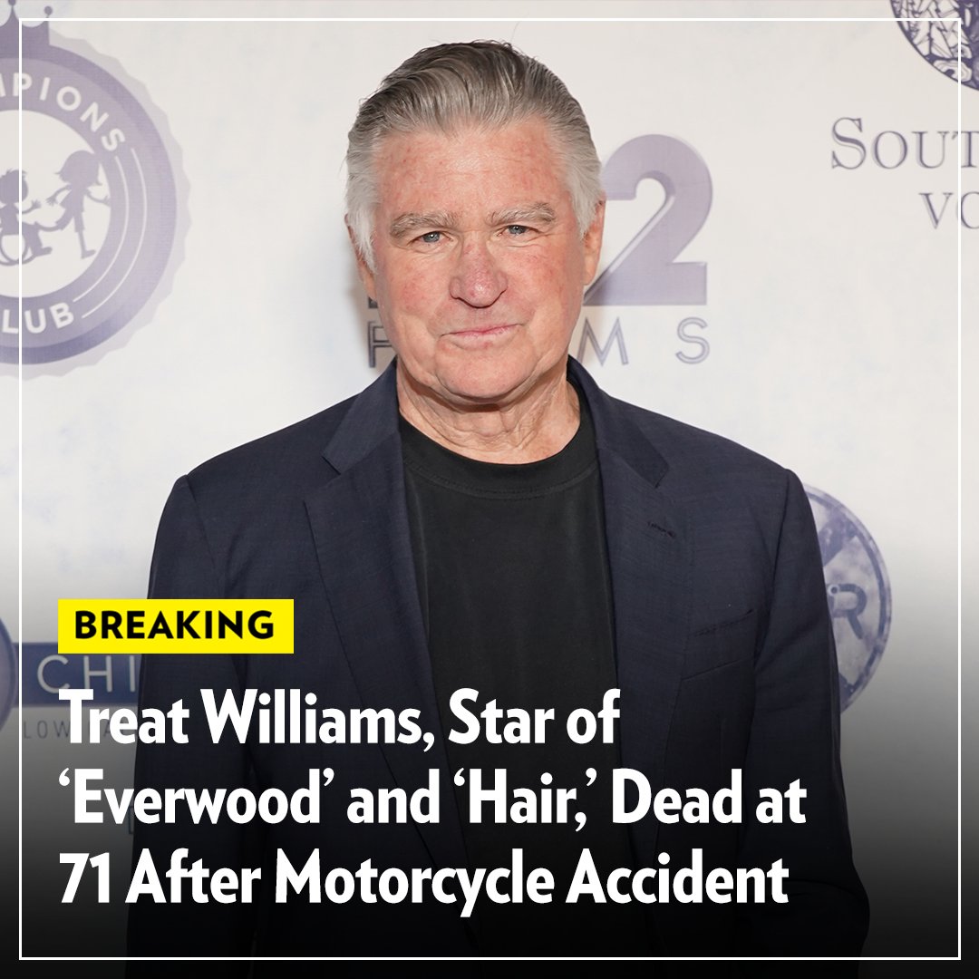 Treat Williams, the star of Everwood and Hair, has died after being involved in a motorcycle accident. He was 71. The actor's death was confirmed to PEOPLE on Monday evening by his agent of 15 years, Barry McPherson. Read the full story:  peoplem.ag/3J982Tv