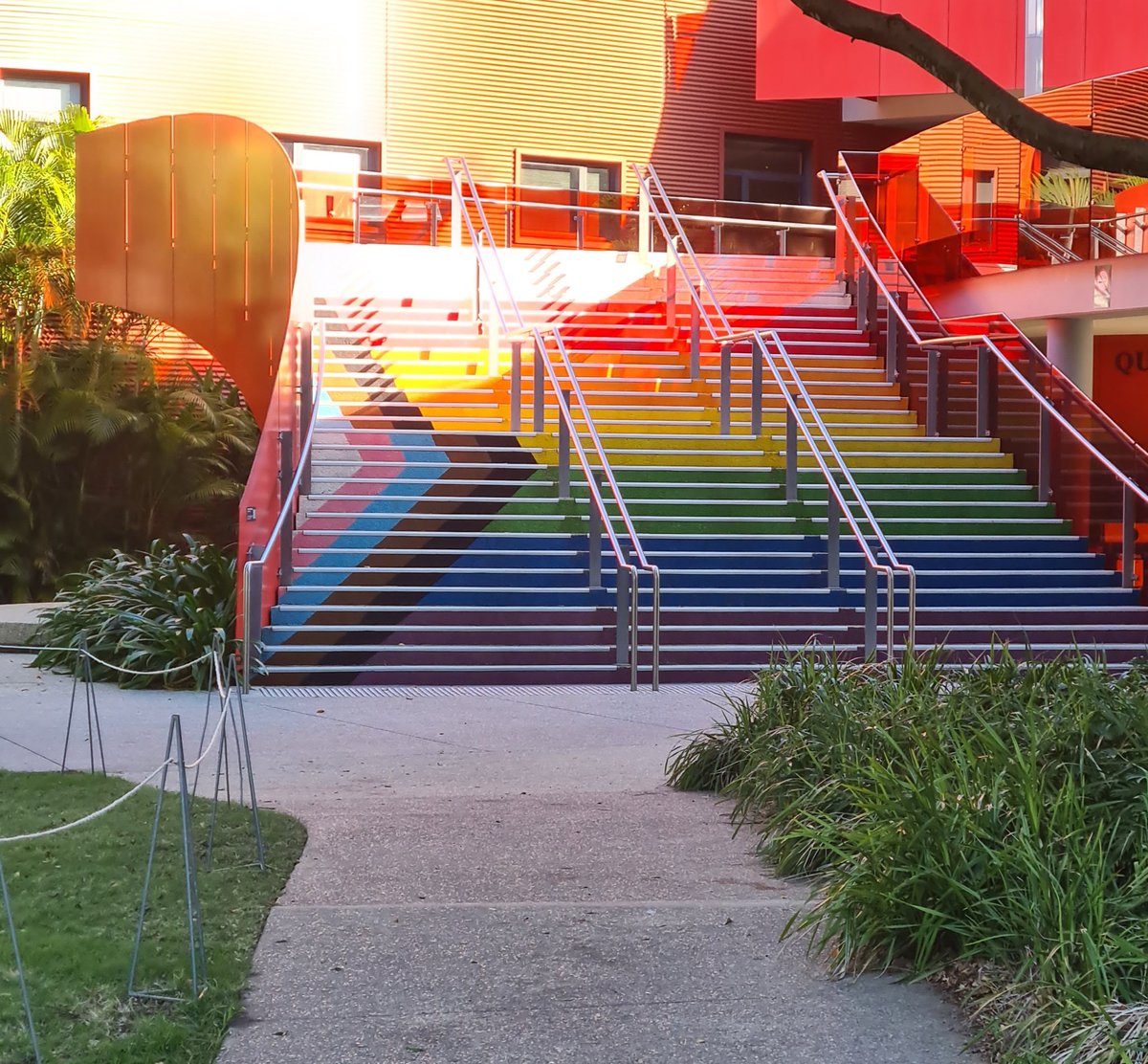 Sometimes it's the little things you see out and about that makes you smile. 
Like these Pride stairs.