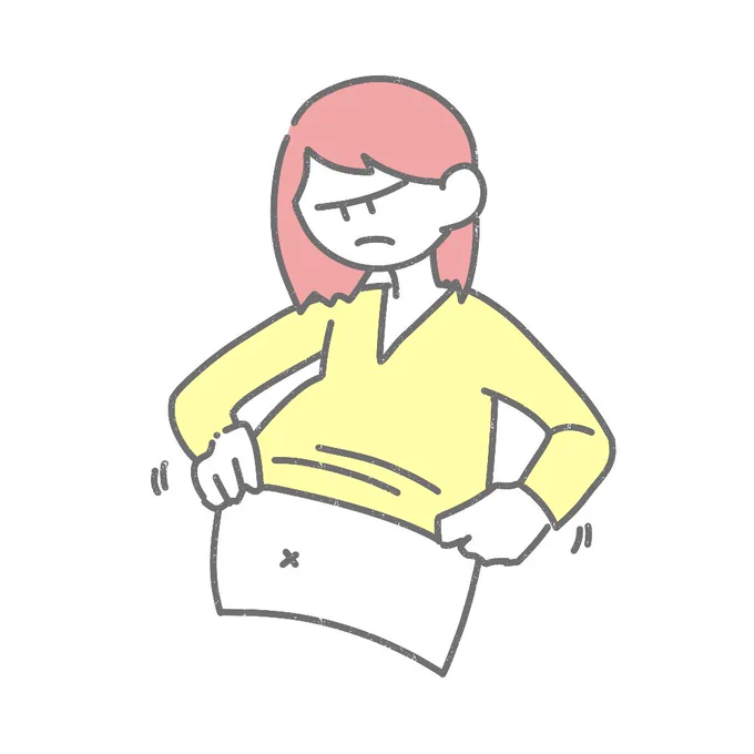 妊娠で服が着れない女性       femtech-illustration.com/57-… #フェムテック #フェムテックイラスト #妊娠後期