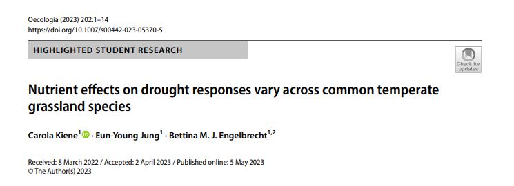 New BE-study shows varied responses of #grassland species to drought and nutrient conditions. Understanding these complexities is key for predicting #ecosystem responses to climate and land use changes. #droughtresilience link.springer.com/article/10.100…(i.e.%2C%20amplify%20negative